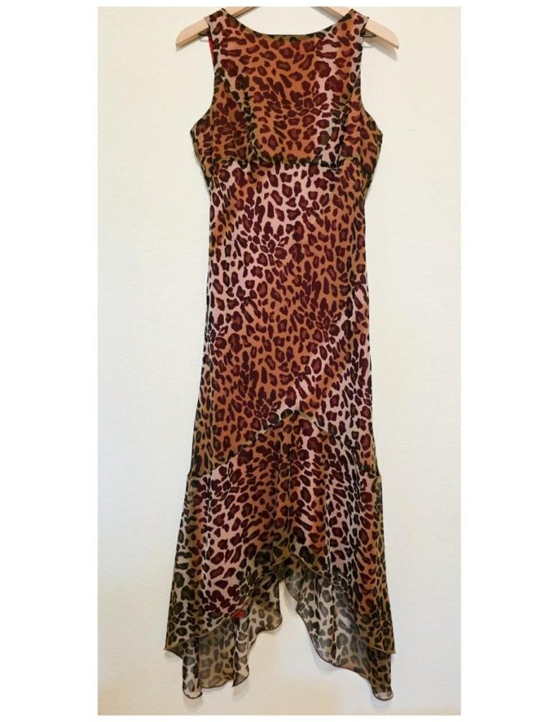 Joseph Ribkoff Leopard Print Handkerchief Hem Dress